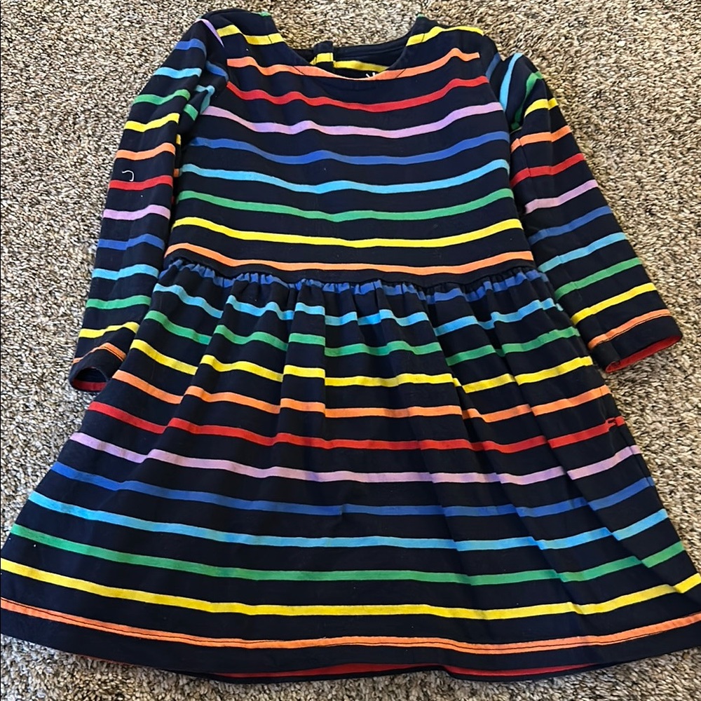 Colorful Striped Kids Dress